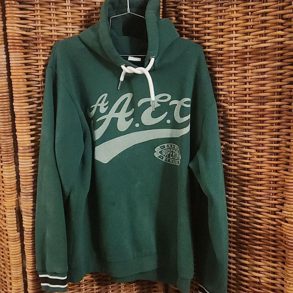 SuperDry Green Hoodie Sweatshirt L